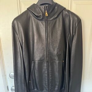 Louis Vuitton Leather jacked (hooded)